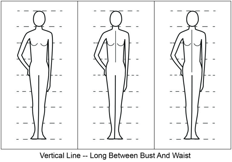 Vertical line long waisted